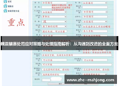 魏震禁赛处罚应对策略与处理指南解析：从沟通到改进的全面方案